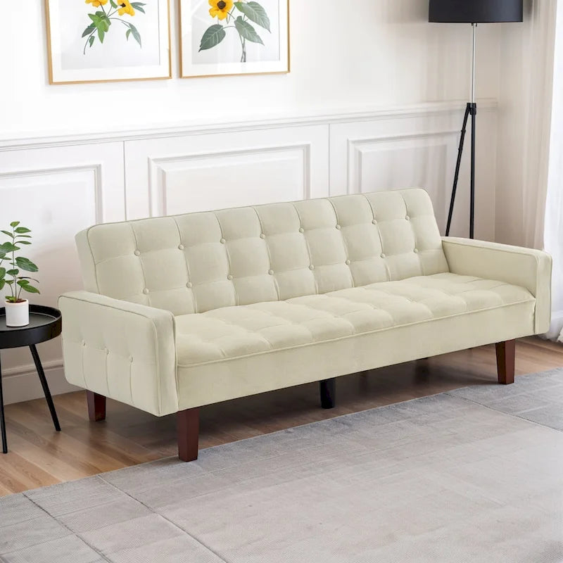 Banquette-lit pliable multifonctionnelle moderne avec accoudoirs