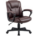Fauteuil de bureau exécutif mi-dossier marron (usage bureau et commercial)