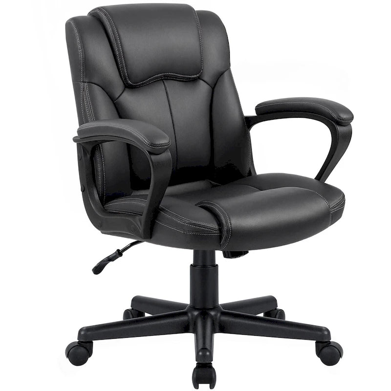 Fauteuil de bureau exécutif mi-dossier marron (usage bureau et commercial)