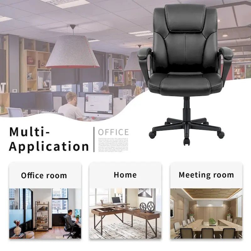 Fauteuil de bureau exécutif mi-dossier marron (usage bureau et commercial)