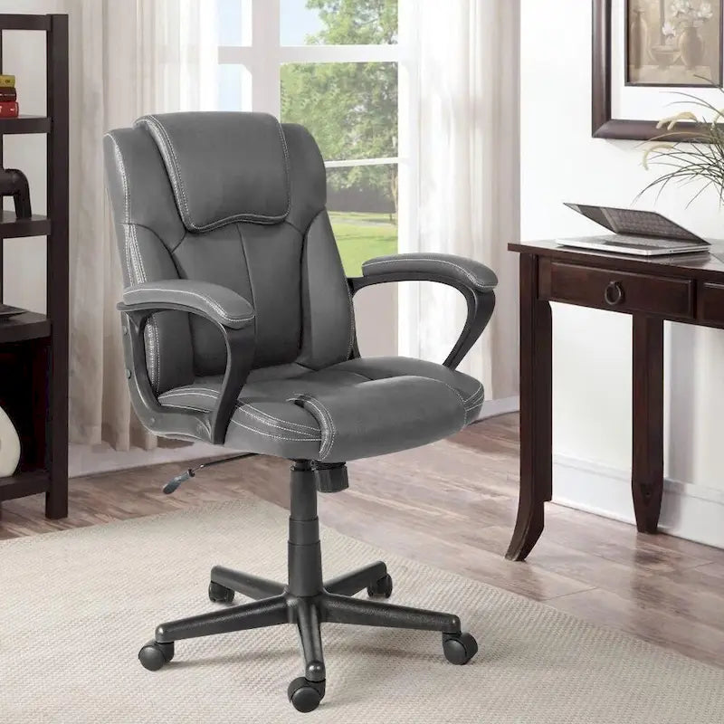 Fauteuil de bureau exécutif mi-dossier marron (usage bureau et commercial)