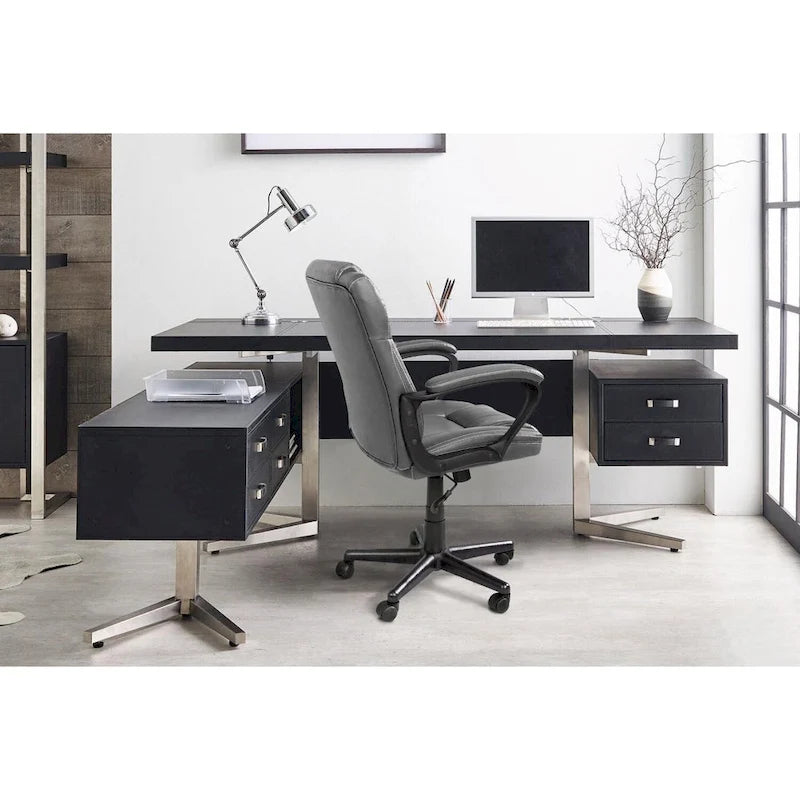 Fauteuil de bureau exécutif mi-dossier marron (usage bureau et commercial)