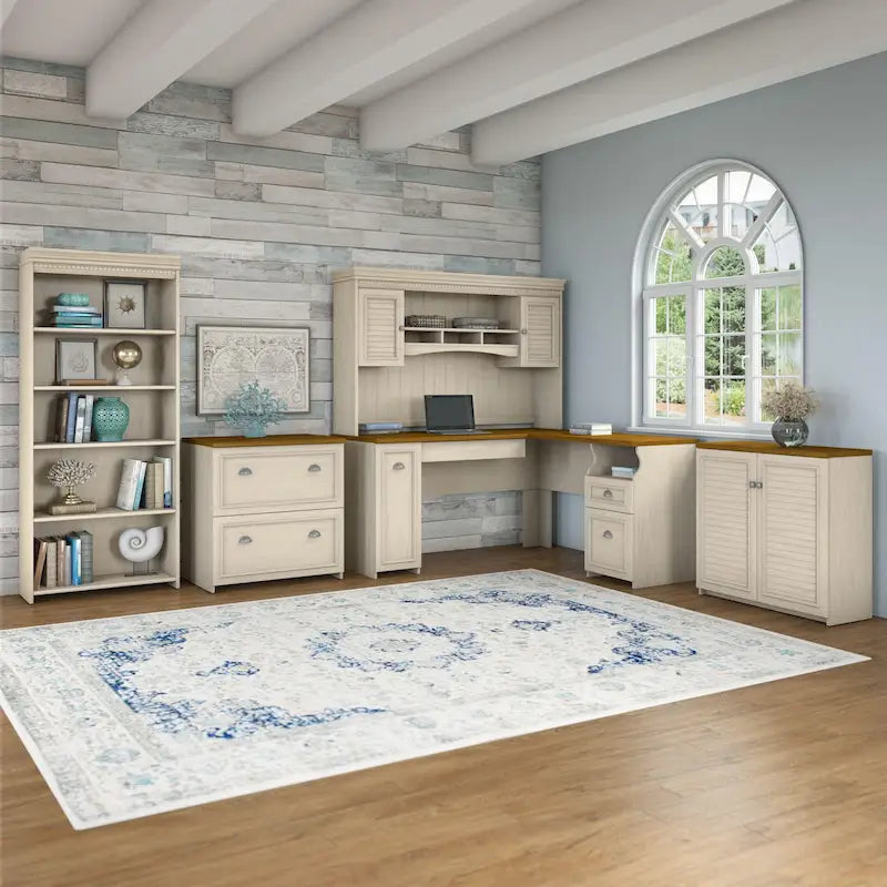 Bureau de 152 cm avec étagère et rangement