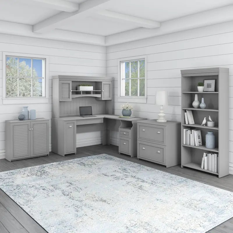 Bureau de 152 cm avec étagère et rangement