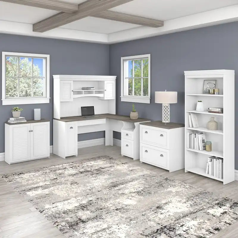 Bureau de 152 cm avec étagère et rangement
