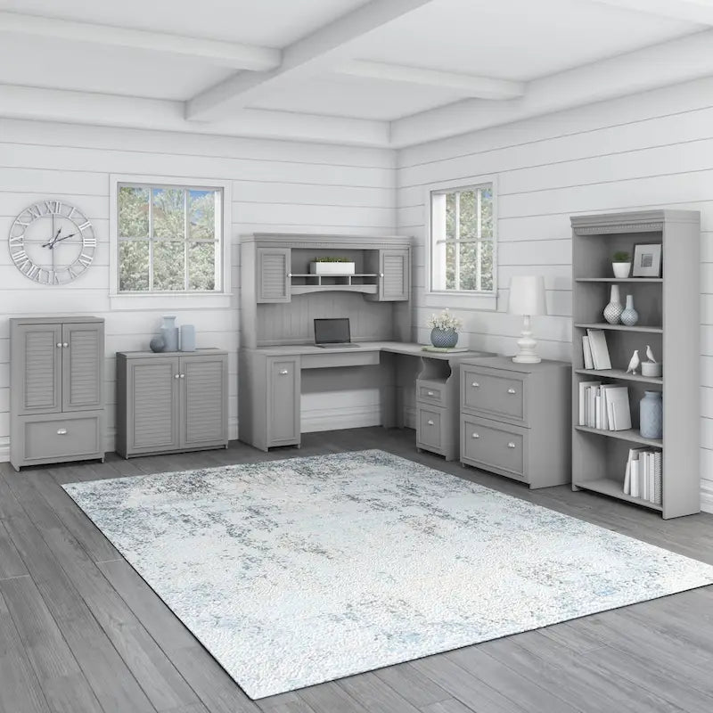 Bureau de 152 cm avec étagère et rangement
