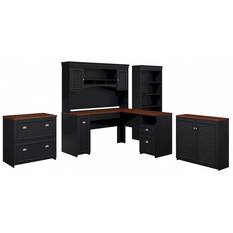 Bureau de 152 cm avec étagère et rangement