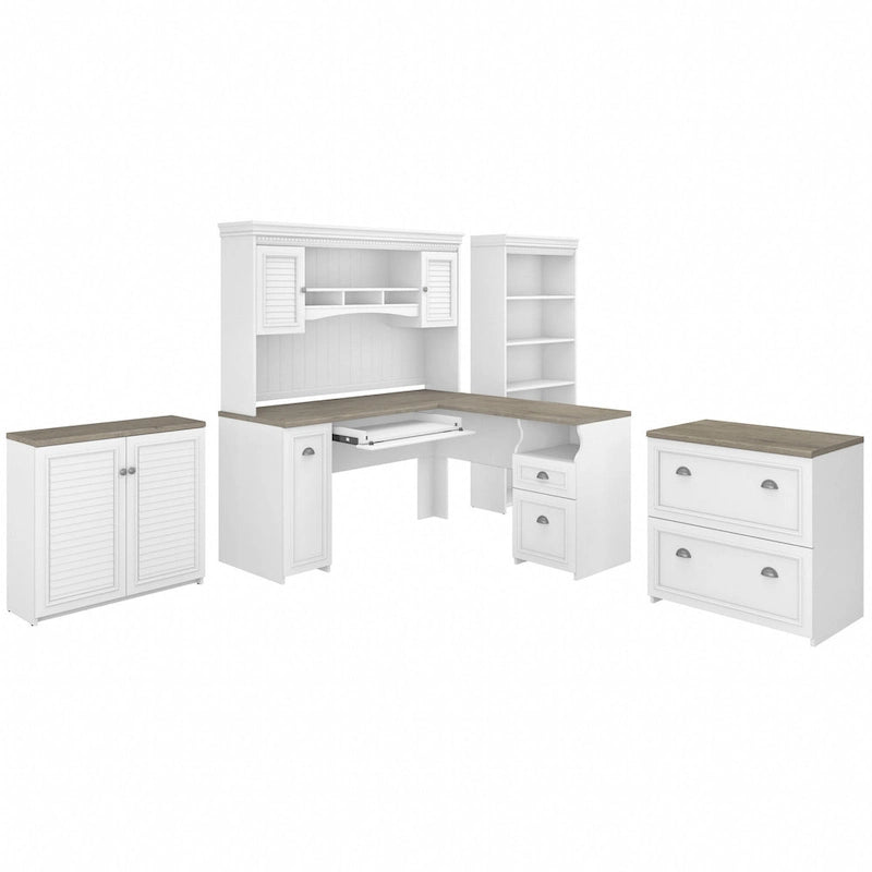 Bureau de 152 cm avec étagère et rangement