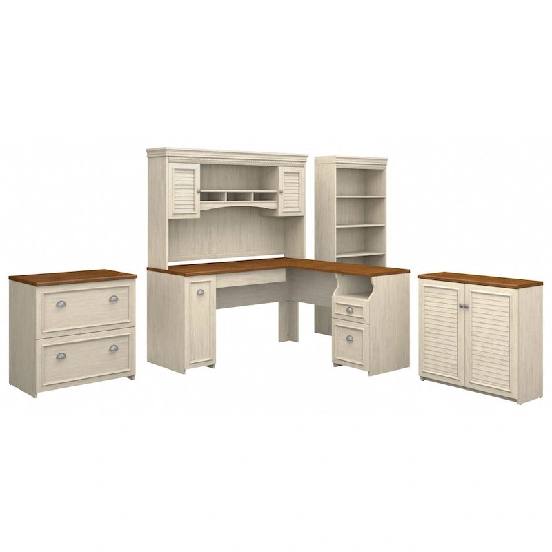 Bureau de 152 cm avec étagère et rangement
