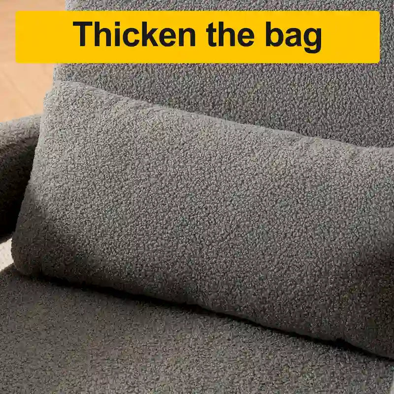 Fauteuil confortable en tissu effet peluche blanc
