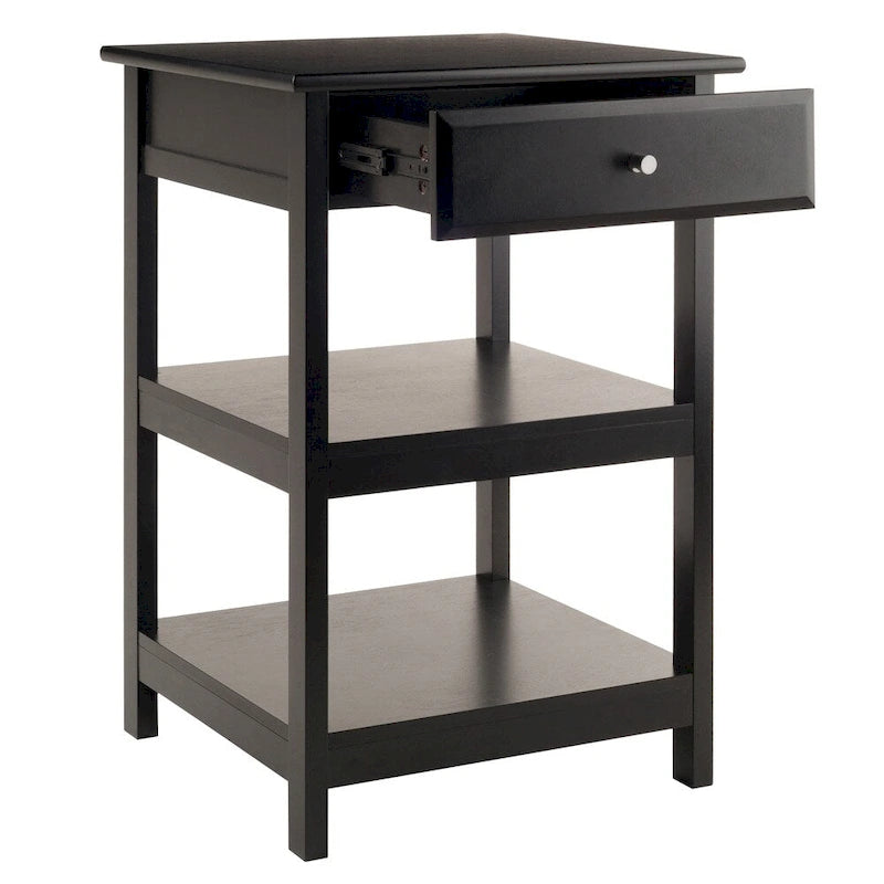 Meuble support imprimante noir