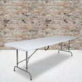 Table pliante réglable en plastique blanc granité