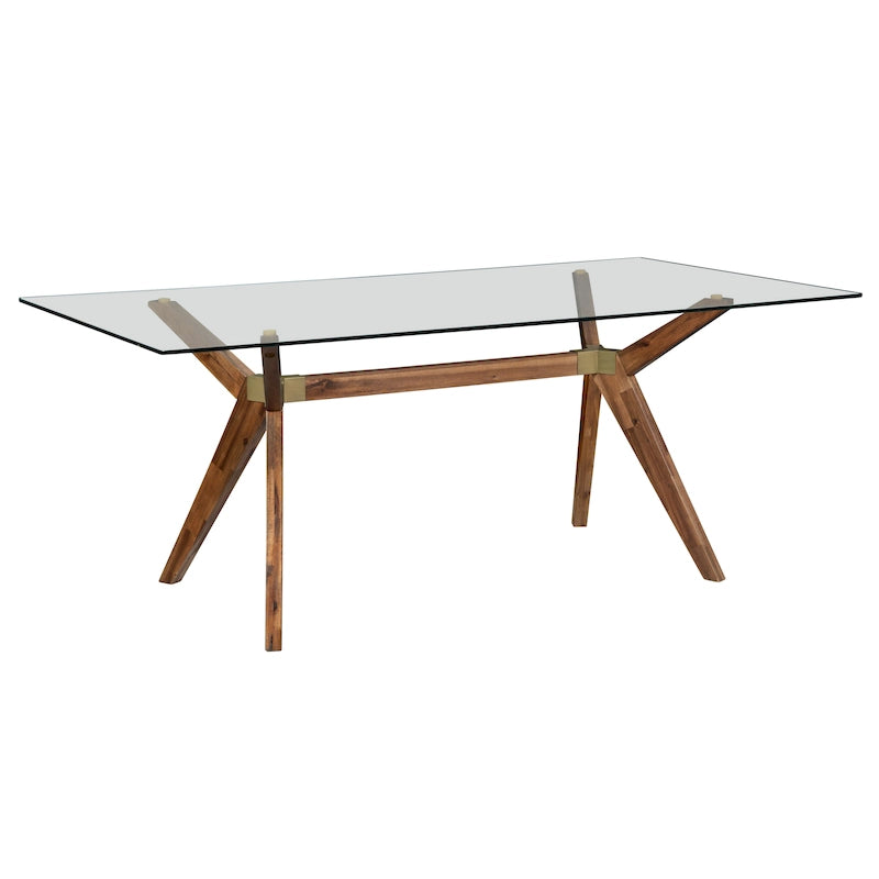 Table à manger moderne en verre