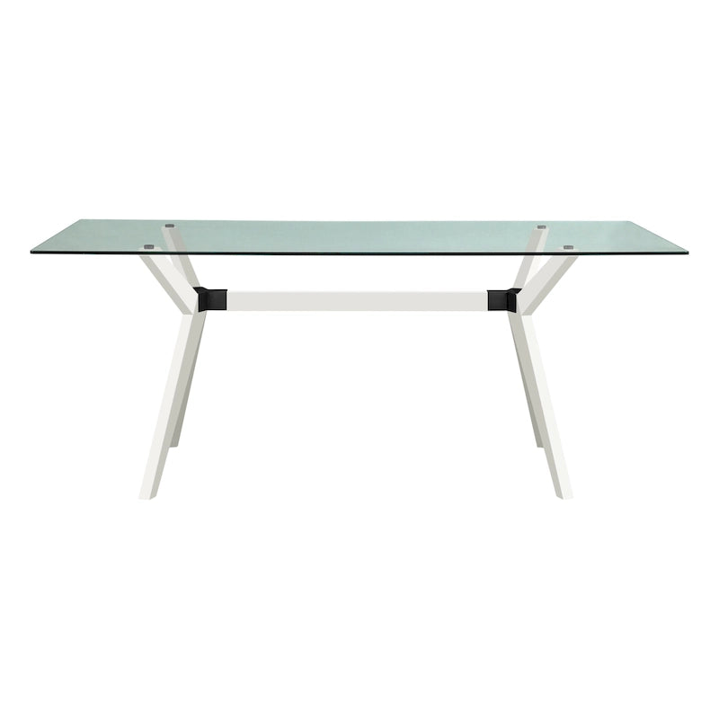 Table à manger moderne en verre