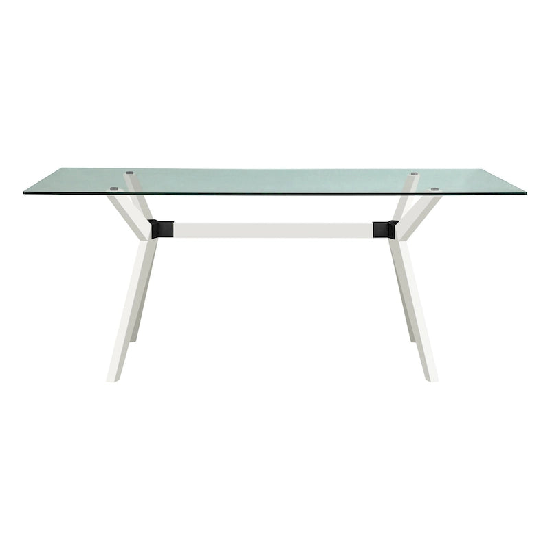 Table à manger moderne en verre