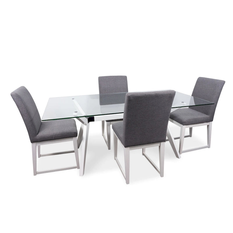 Table à manger moderne en verre