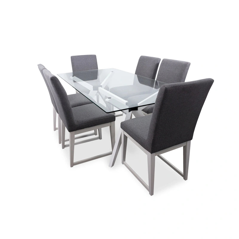 Table à manger moderne en verre