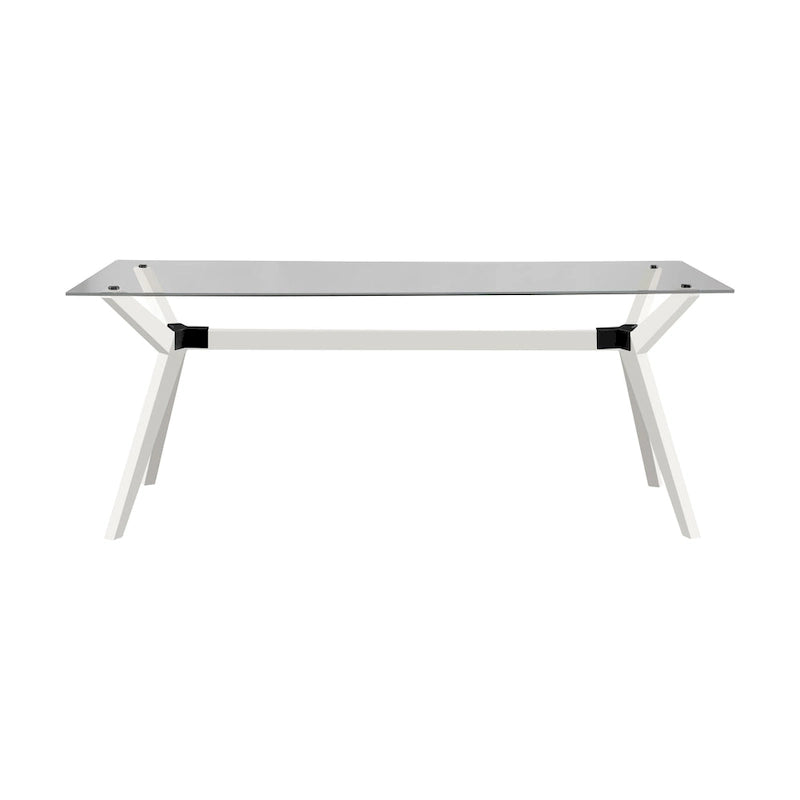 Table à manger moderne en verre