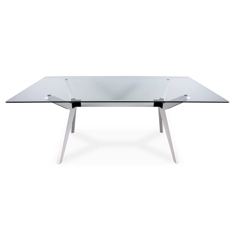 Table à manger moderne en verre