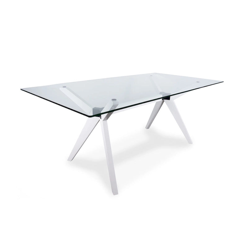 Table à manger moderne en verre