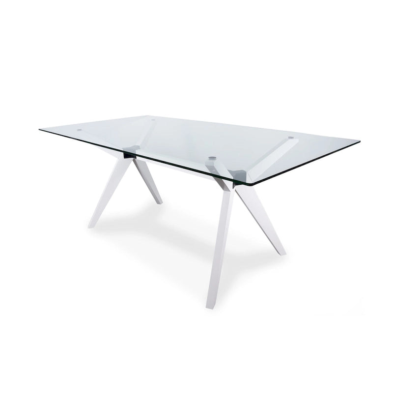 Table à manger moderne en verre
