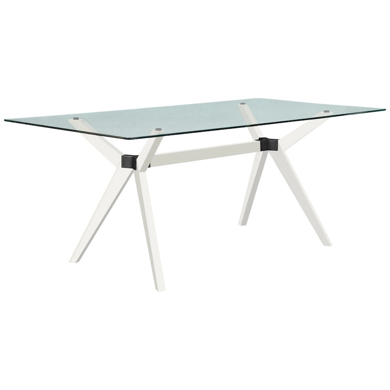 Table à manger moderne en verre