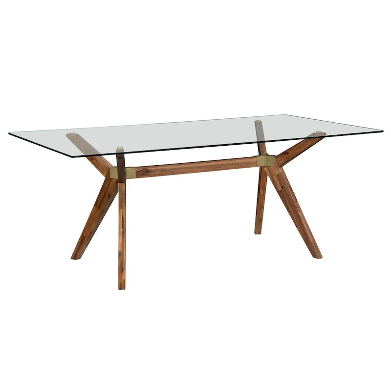 Table à manger moderne en verre