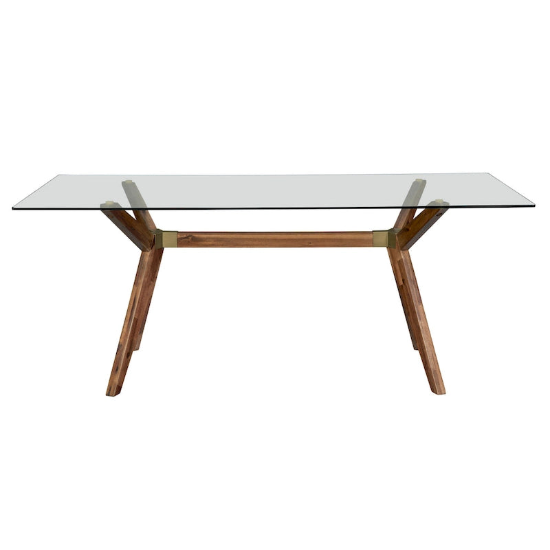 Table à manger moderne en verre