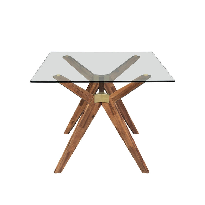 Table à manger moderne en verre
