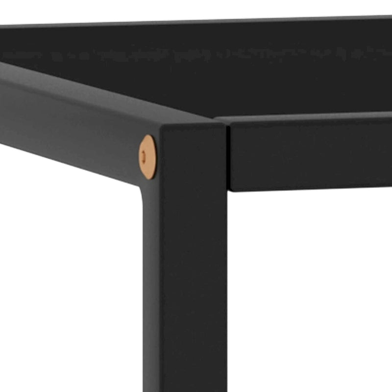 Table basse noire (avec plateau en verre noir)