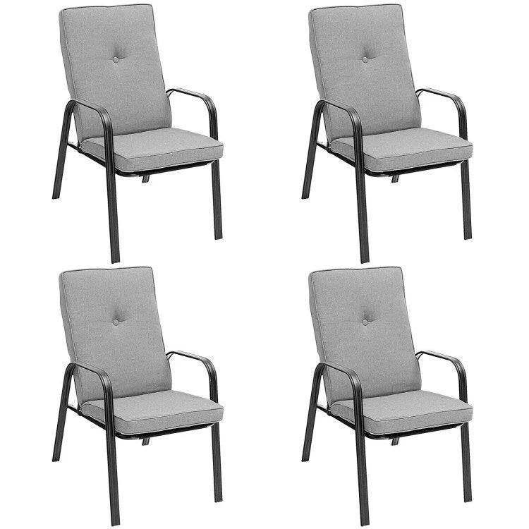 Chaise de salle à manger empilable pour patio extérieur