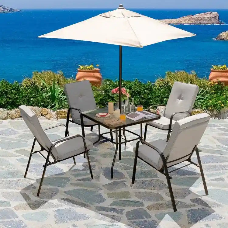 Chaise de salle à manger empilable pour patio extérieur