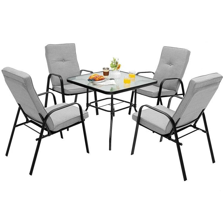Chaise de salle à manger empilable pour patio extérieur