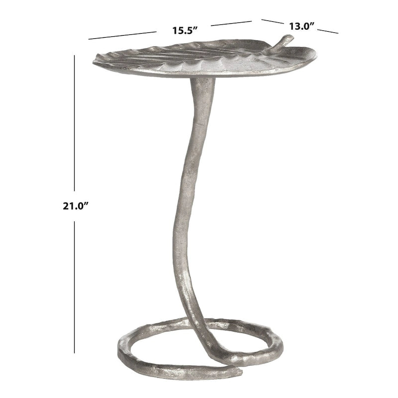 Table d'appoint dorée – 15 x 13 x 21 – 15 po L x 13 po P x 21 po H