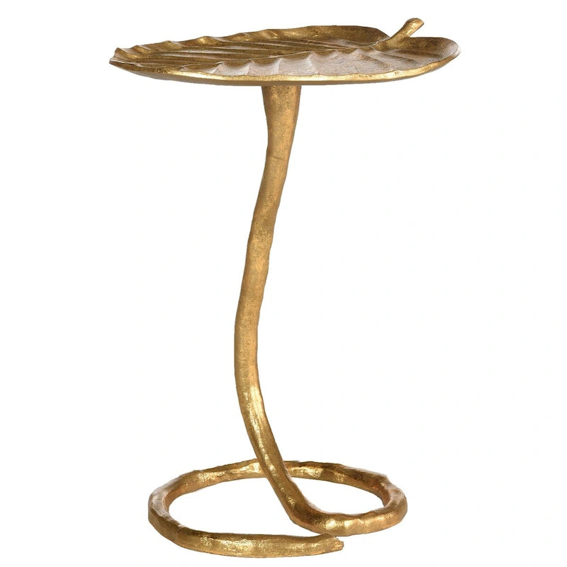 Table d'appoint dorée – 15 x 13 x 21 – 15 po L x 13 po P x 21 po H