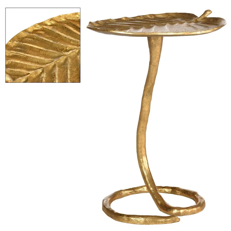 Table d'appoint dorée – 15 x 13 x 21 – 15 po L x 13 po P x 21 po H