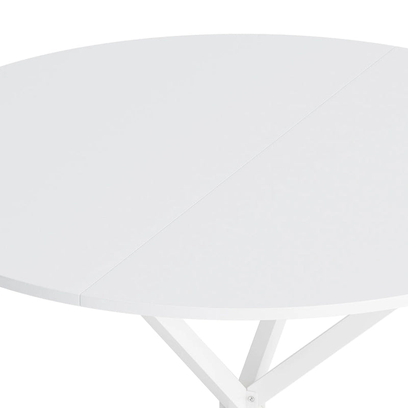 Table à manger ronde moderne avec pieds croisés