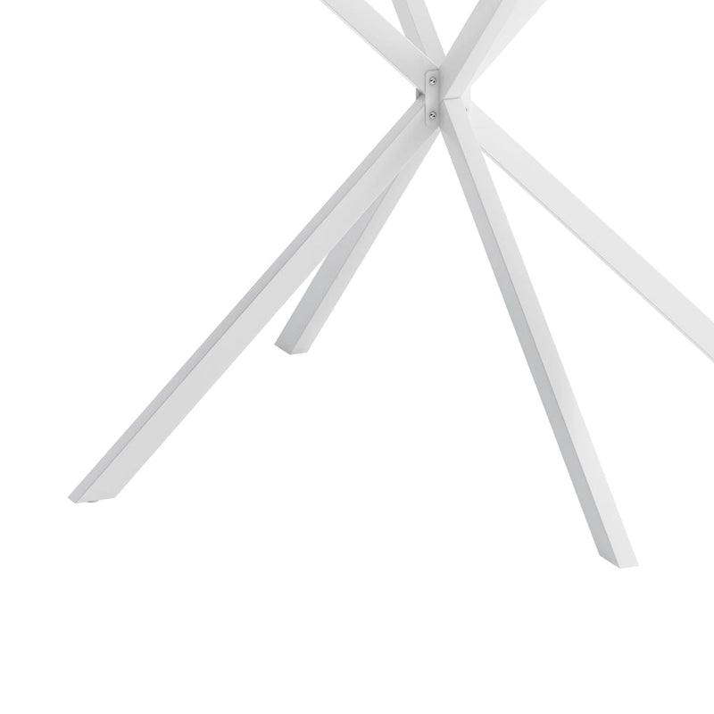 Table à manger ronde moderne avec pieds croisés