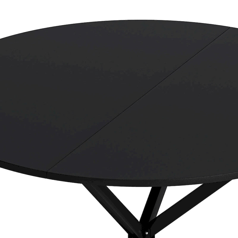 Table à manger ronde moderne avec pieds croisés