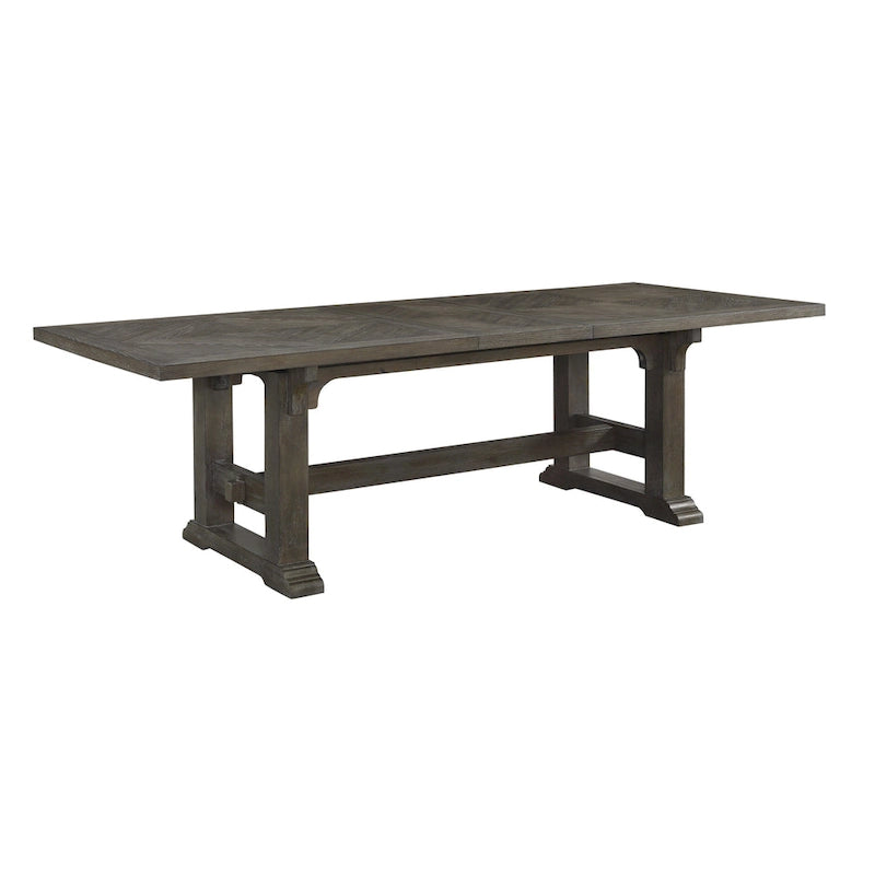 Table de salle à manger en bois brun de 84 à 102 pouces