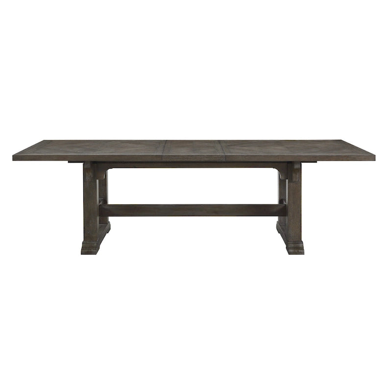 Table de salle à manger en bois brun de 84 à 102 pouces