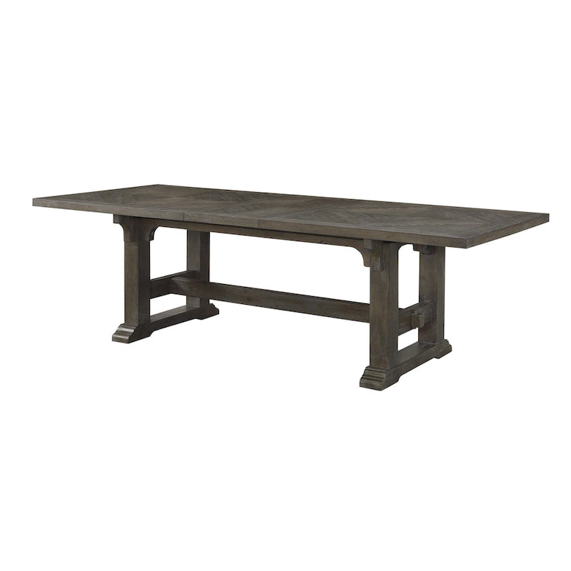 Table de salle à manger en bois brun de 84 à 102 pouces