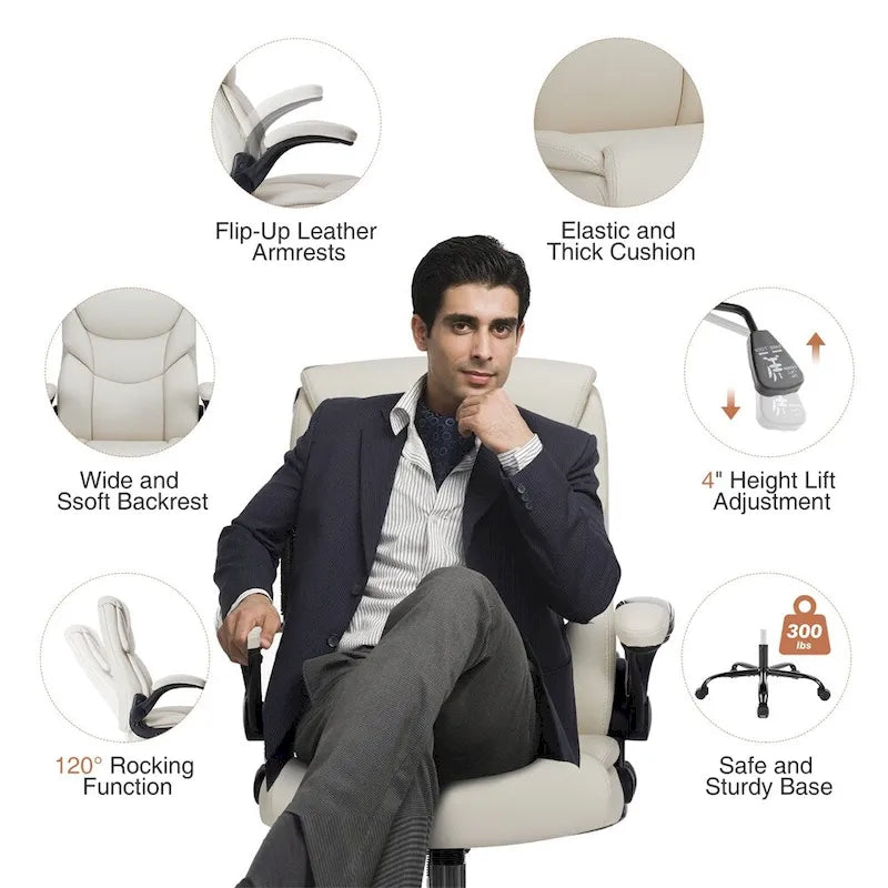 Chaise de bureau ergonomique réglable avec accoudoirs escamotables